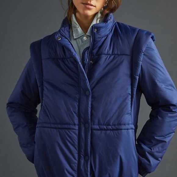 Anthropologie X Maeve Snap-Sleeve Puffer Jacket - Picture 2 of 5